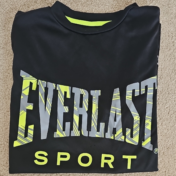 Everlast Men's Black Tee with Yellow Logo - Picture 1 of 4